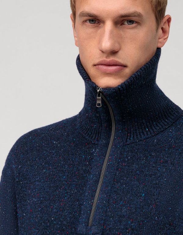 Свитер мужской вязаный на молнии OLYMP, modern fit | купить в интернет-магазине Olymp-Men