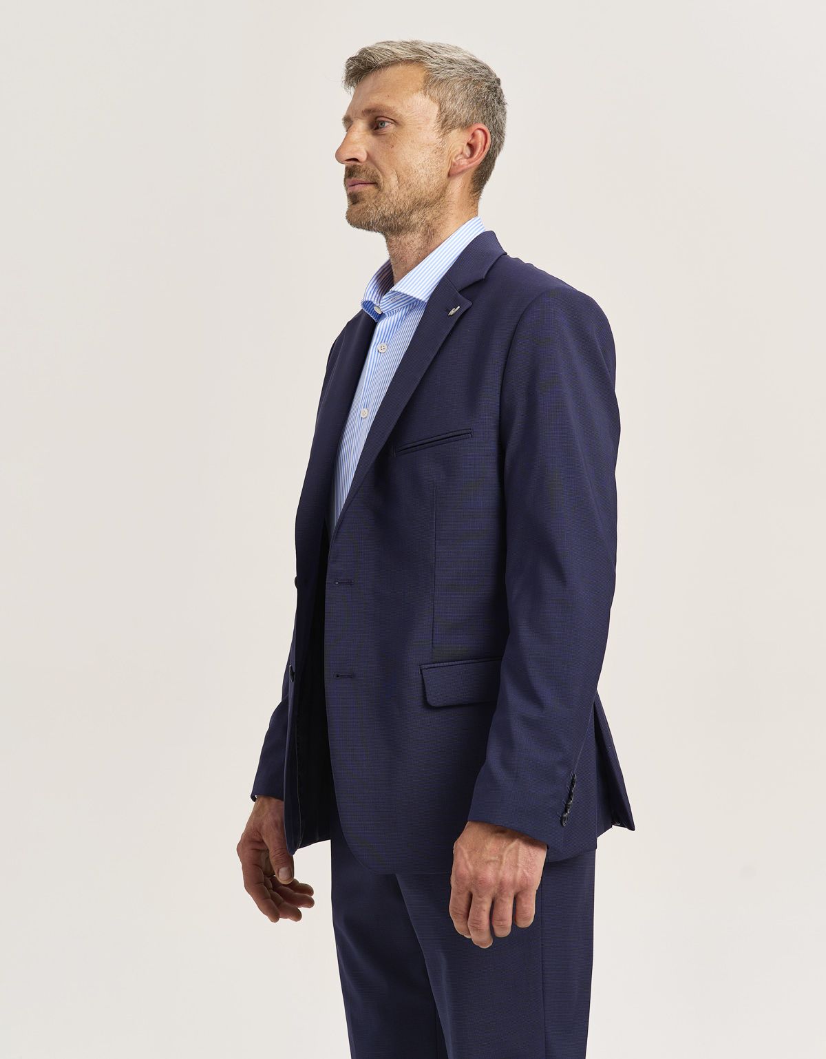 Пиджак мужской синего чернильного цвета w.Wegener из тонкой шерсти | купить в интернет-магазине Olymp-Men