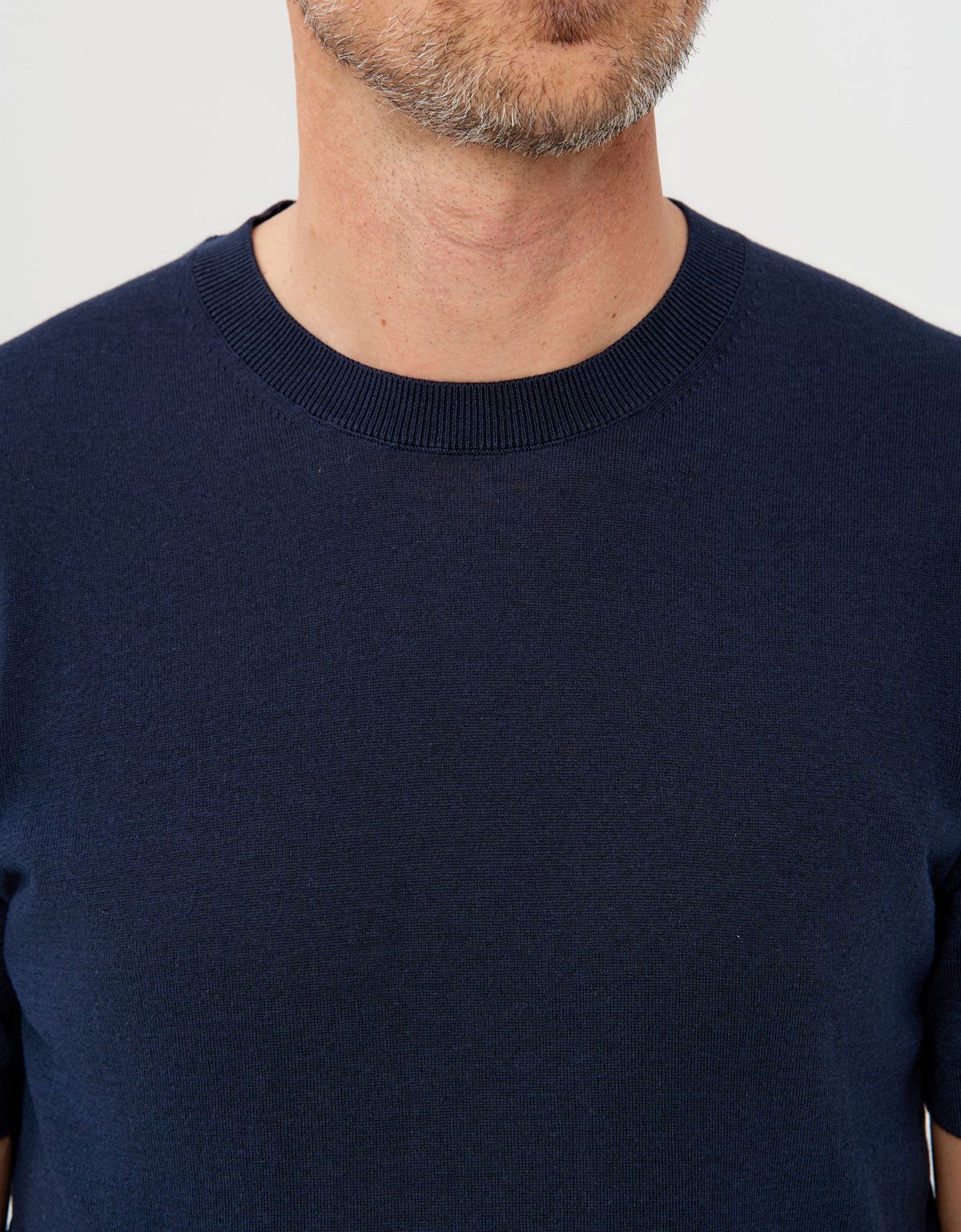 Футболка мужская вязанная синяя Olymp | купить в интернет-магазине Olymp-Men