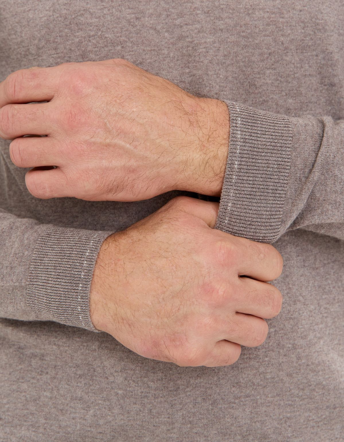 Свитер бежевый с воротником на молнии Gratude шерстяной | купить в интернет-магазине Olymp-Men