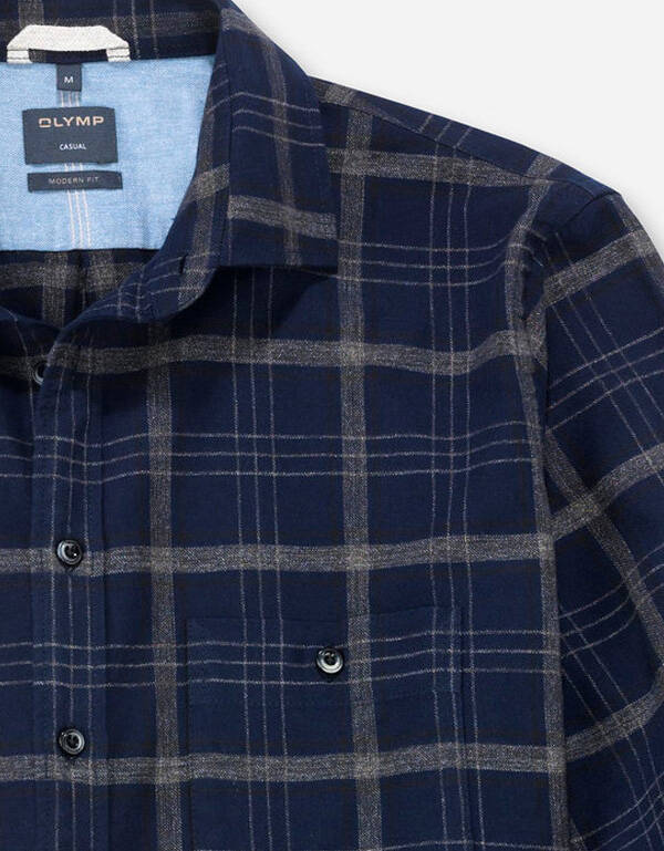 Рубашка мужская overshirt OLYMP Casual фланелевая | купить в интернет-магазине Olymp-Men