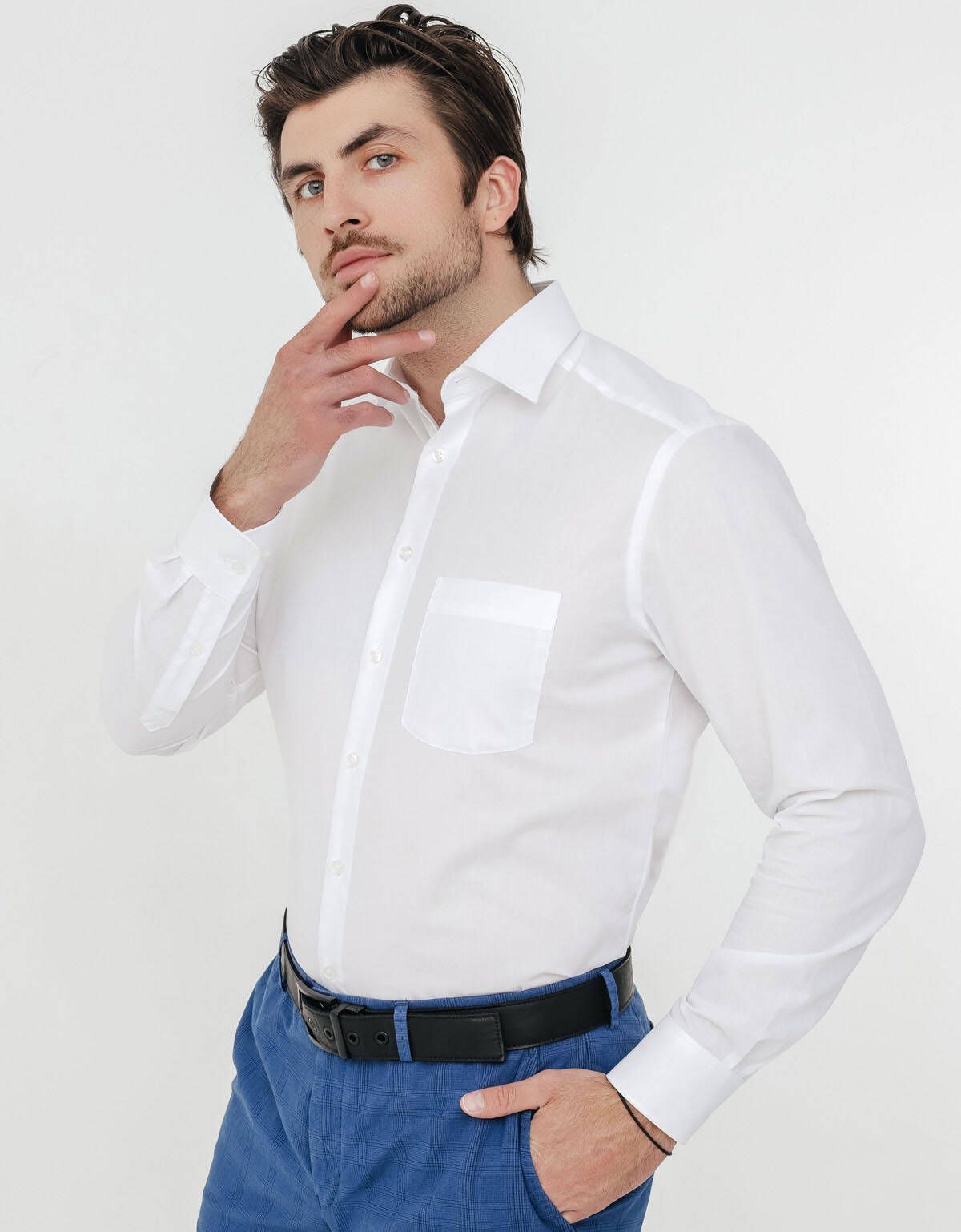 Белые мужские рубашки Royal Class, прямые, 2 шт. | купить в интернет-магазине Olymp-Men