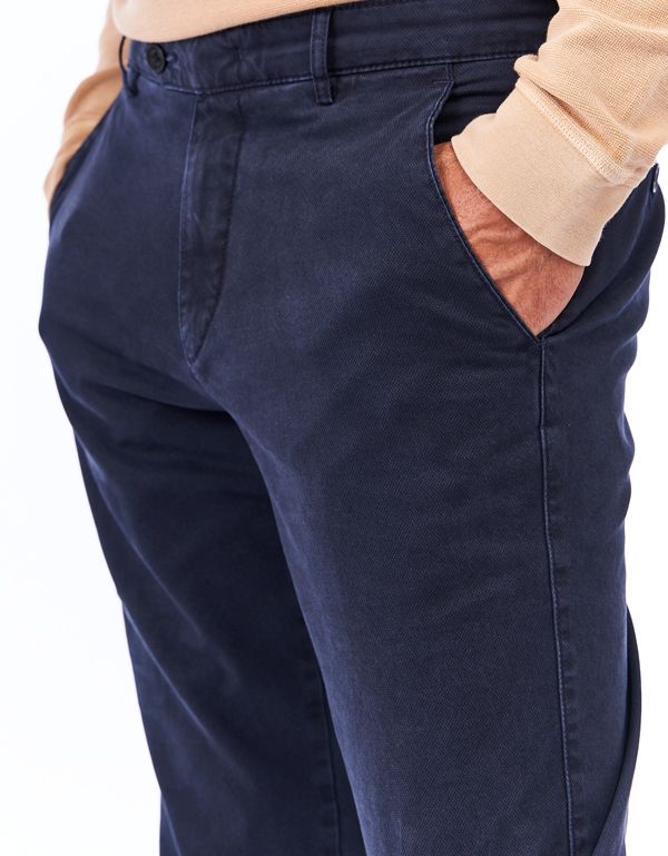 Брюки мужские Meyer синие хлопковые, прямые | купить в интернет-магазине Olymp-Men