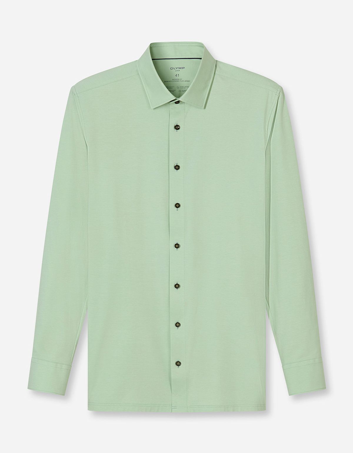 Рубашка трикотажная зелёная Olymp, modern fit | купить в интернет-магазине Olymp-Men