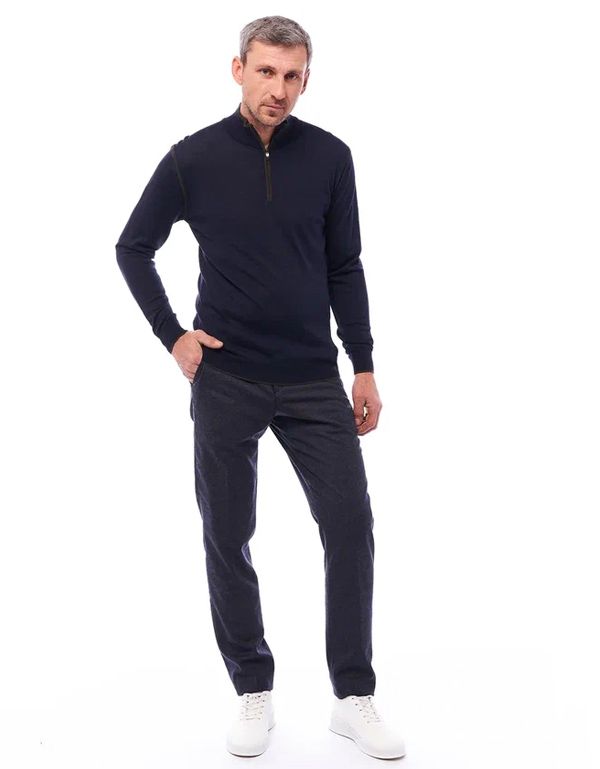 Брюки мужские шерстяные в клетку Gratude зауженные с поясом на резинке | купить в интернет-магазине Olymp-Men