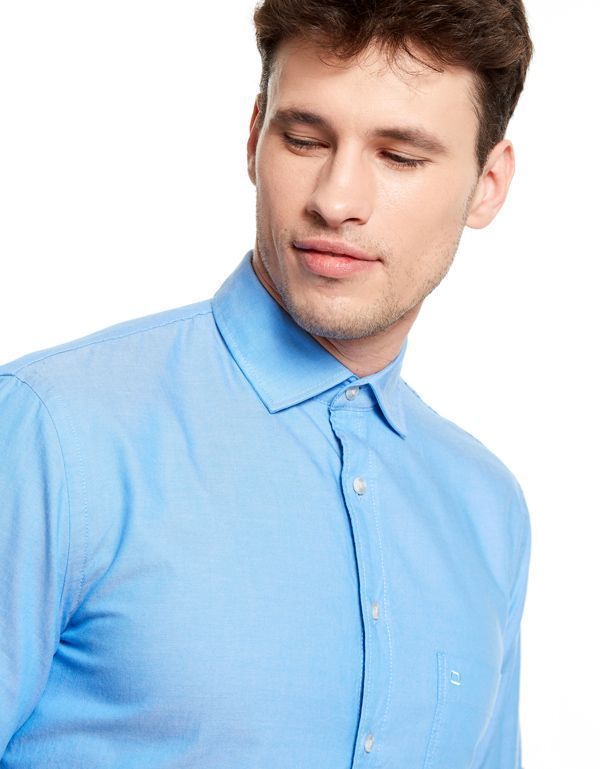 Рубашка мужская голубая OLYMP Casual, modern fit