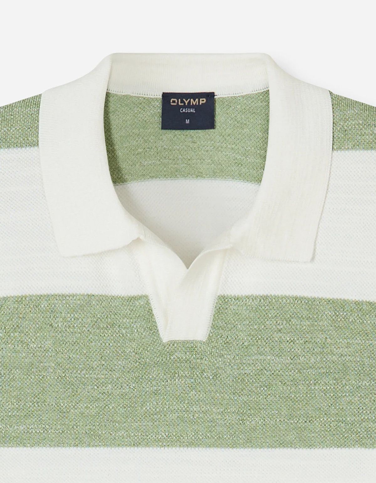 Поло мужское вязанное в зелёную полоску Olymp | купить в интернет-магазине Olymp-Men