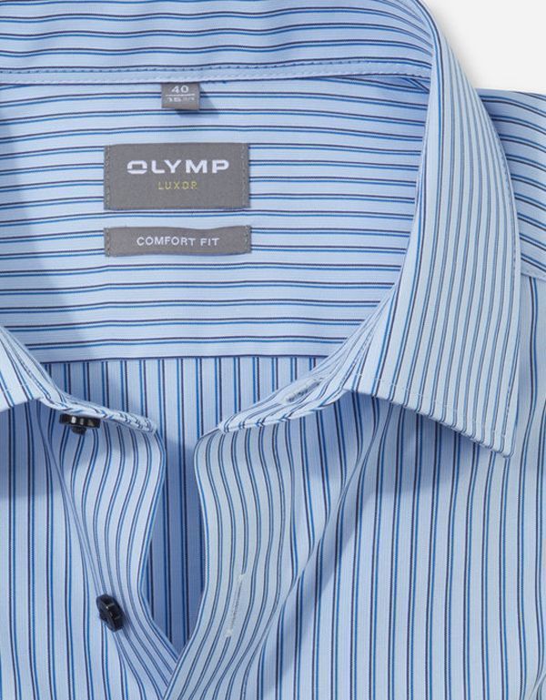 Рубашка классическая в полоску OLYMP Luxor, прямой крой | купить в интернет-магазине Olymp-Men