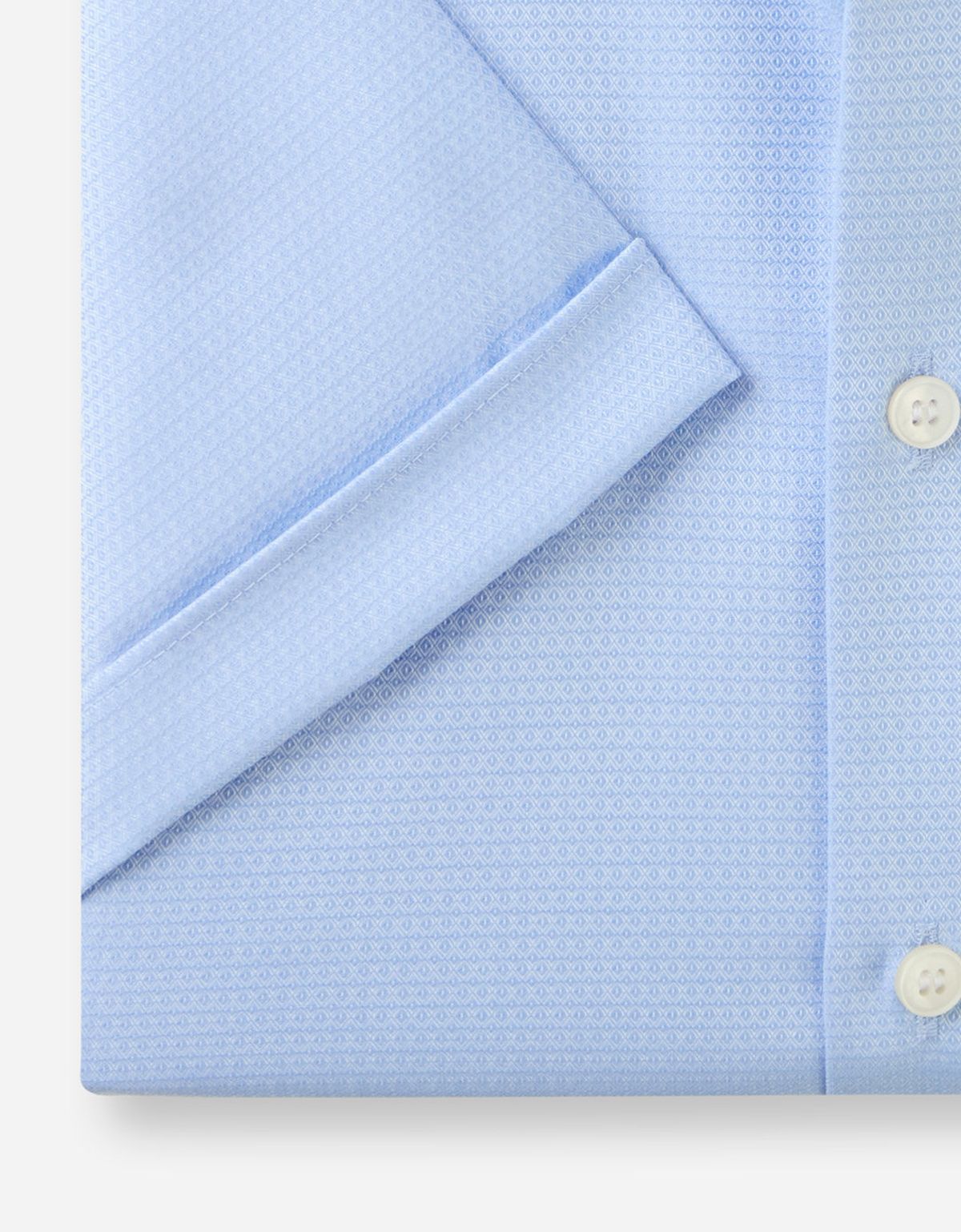 Рубашка мужская голубая с коротким рукавом OLYMP, body fit