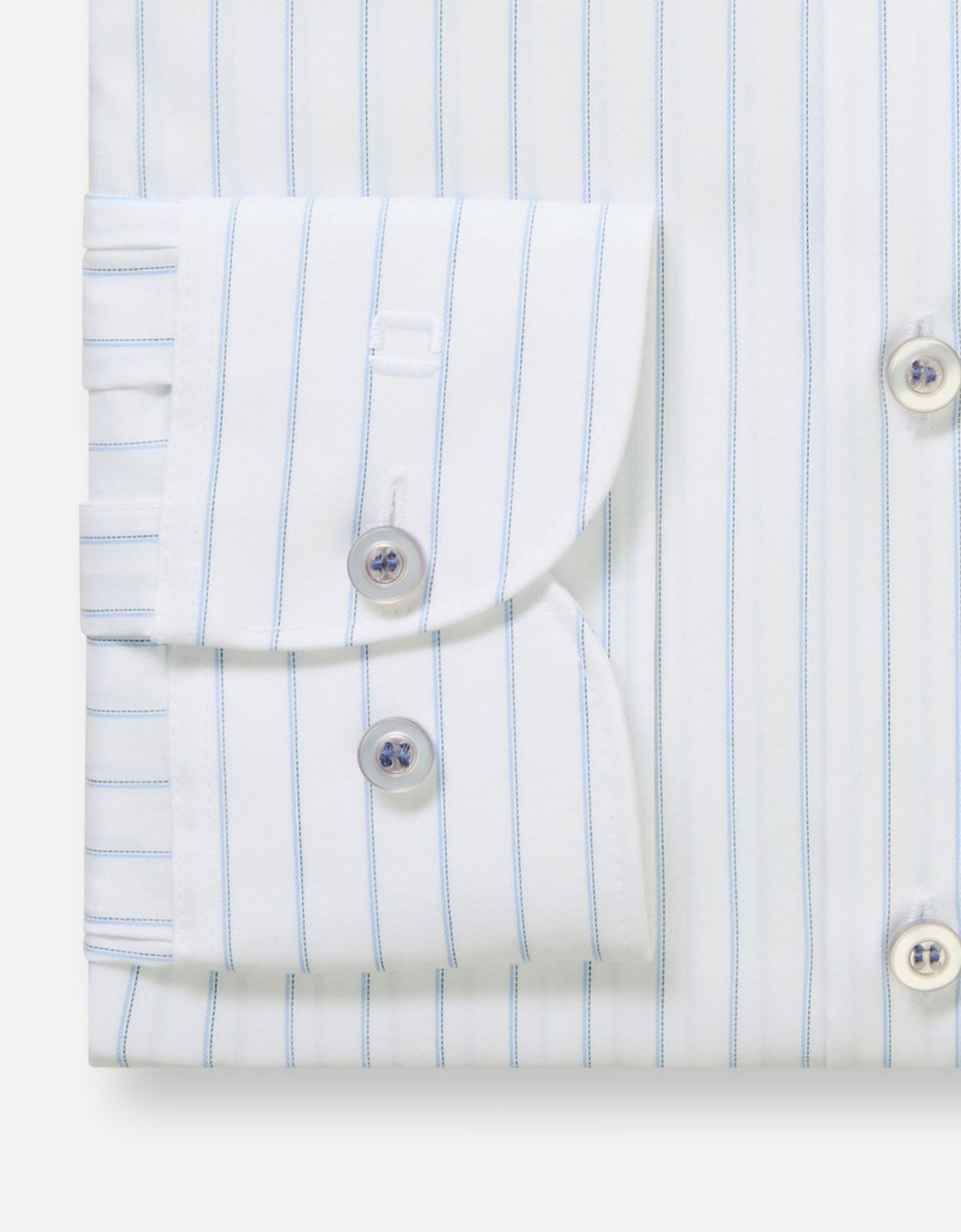 Рубашка белая в синюю полоску OLYMP, боди фит | купить в интернет-магазине Olymp-Men