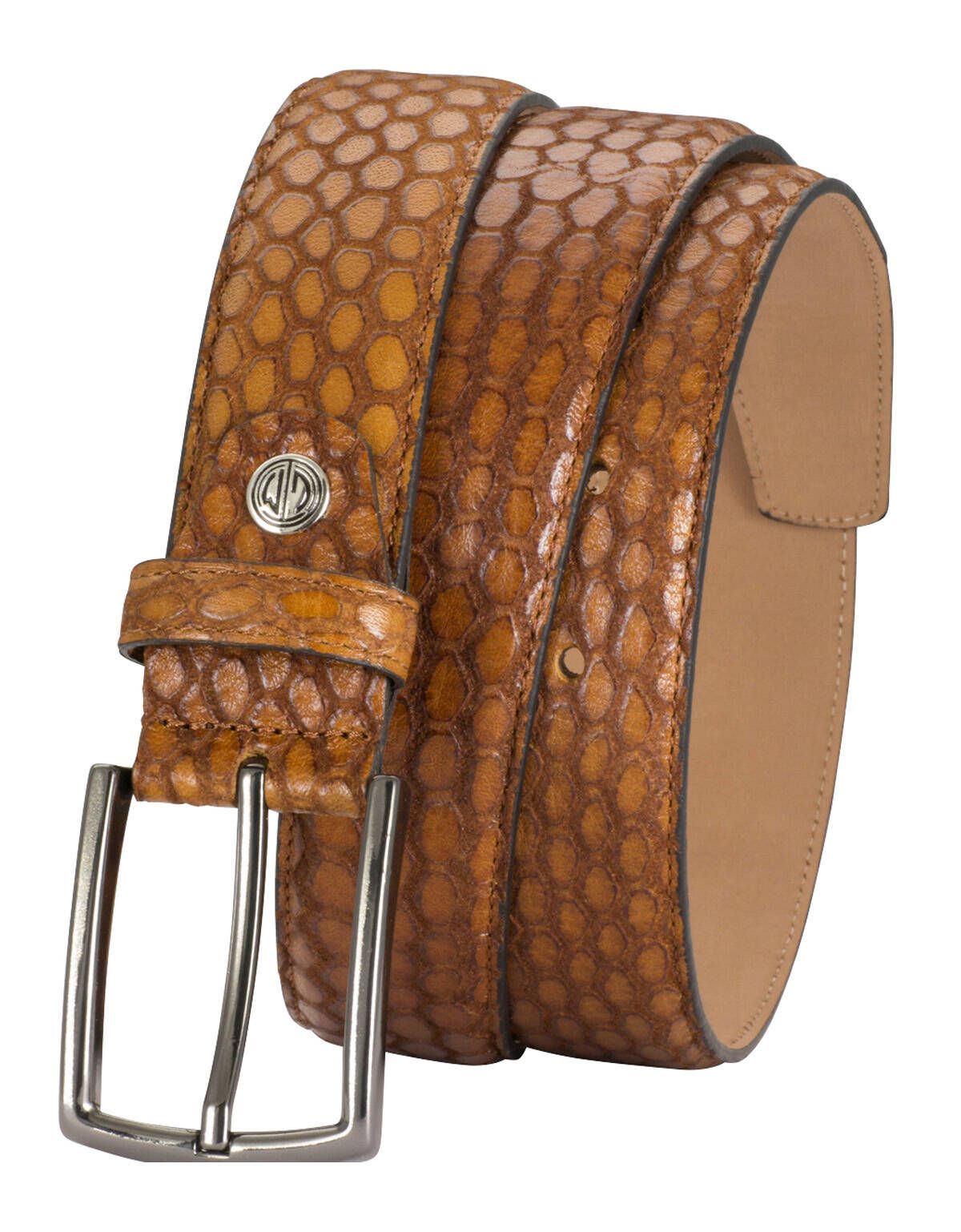 Ремень мужской Lindenmann с тиснением мужские | купить в интернет-магазине Olymp-Men