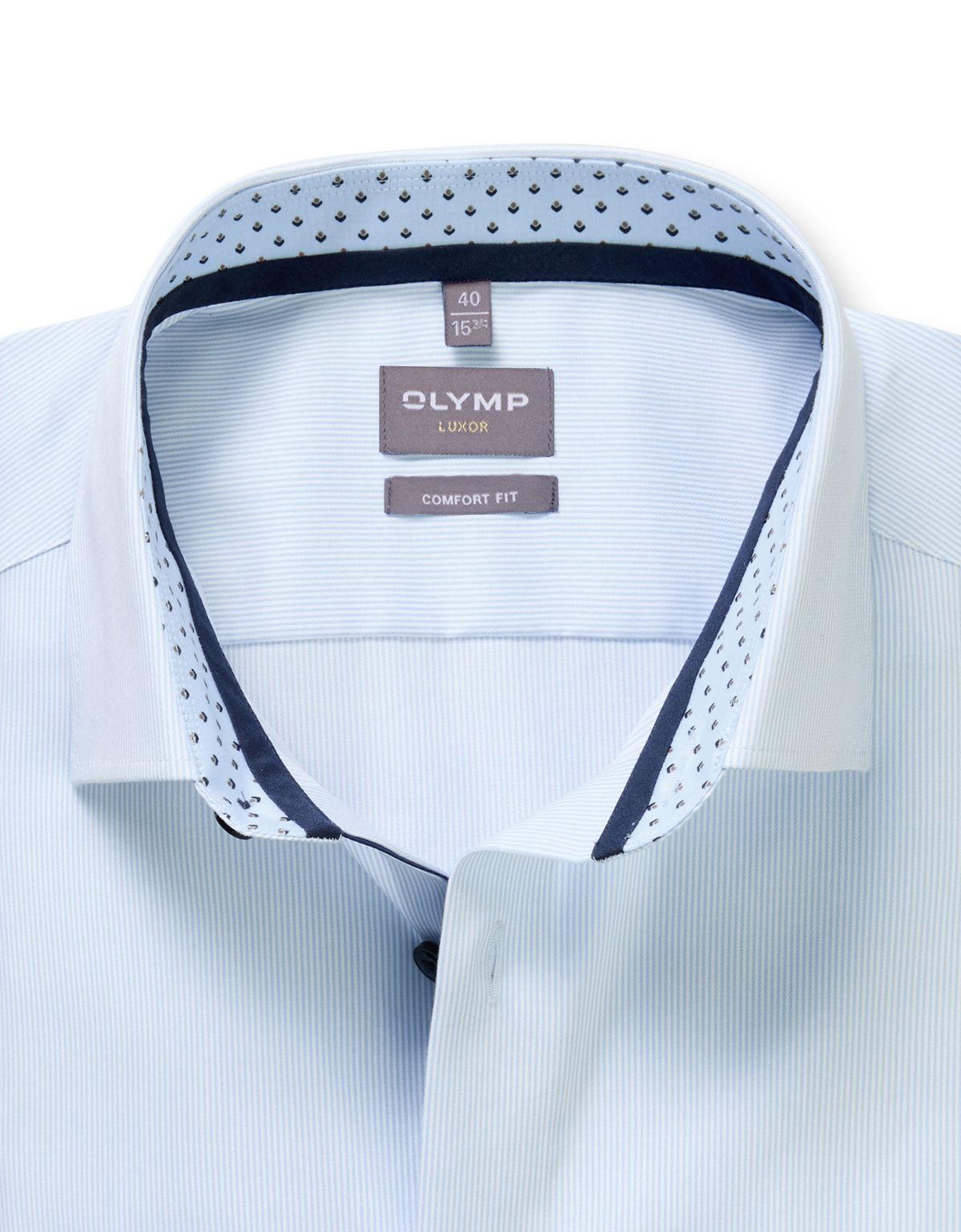 Рубашка в голубую полоску OLYMP Luxor, прямой крой | купить в интернет-магазине Olymp-Men