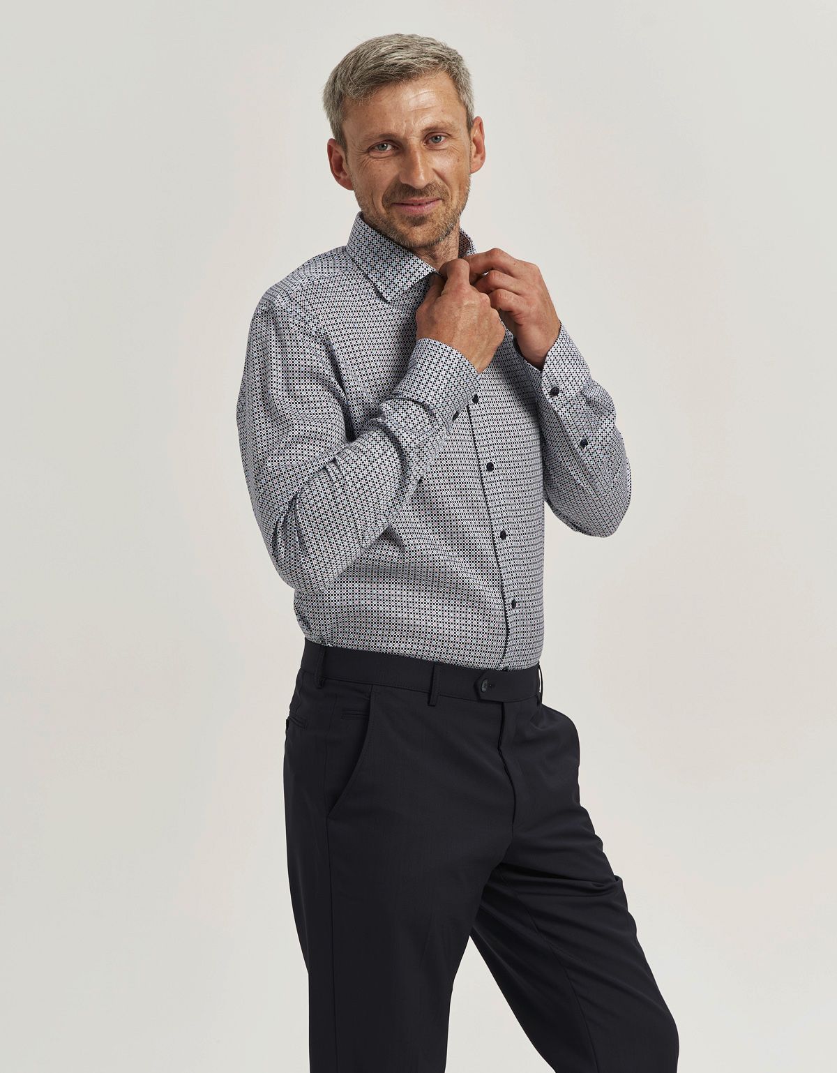 Рубашка мужская Olymp Signature в розовую клетку