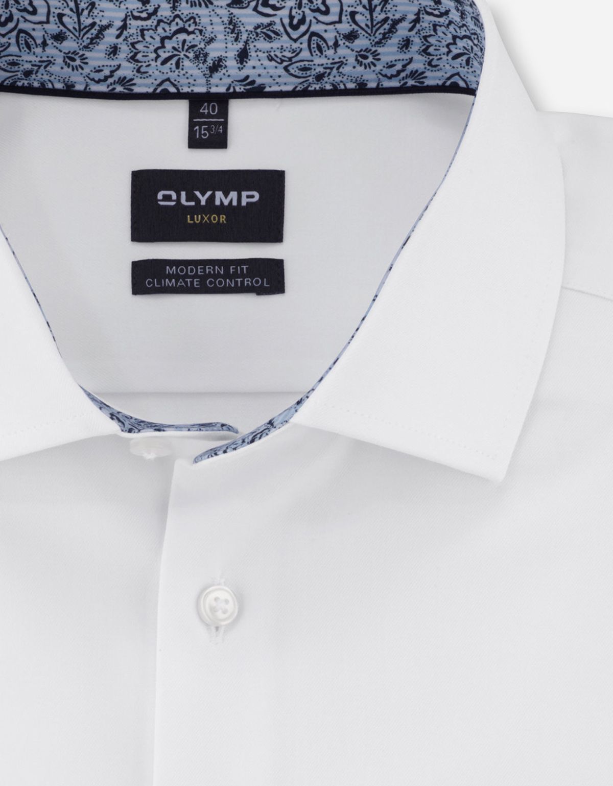 Рубашка белая мужская OLYMP Luxor, modern fit, климат-контроль | купить в интернет-магазине Olymp-Men