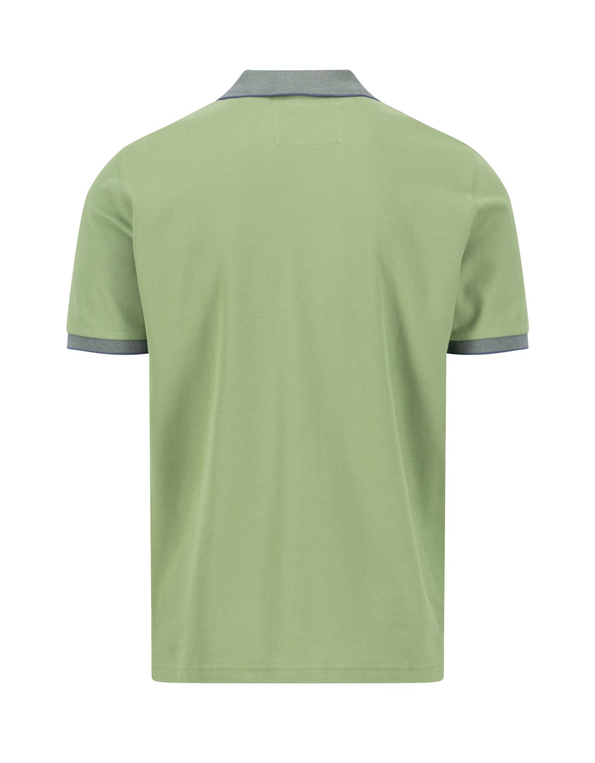 Поло мужское зелёное с синим воротником Fynch-Hatton | купить в интернет-магазине Olymp-Men