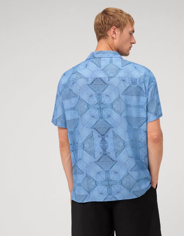 Рубашка мужская оверсайз OLYMP Casual с рисунком