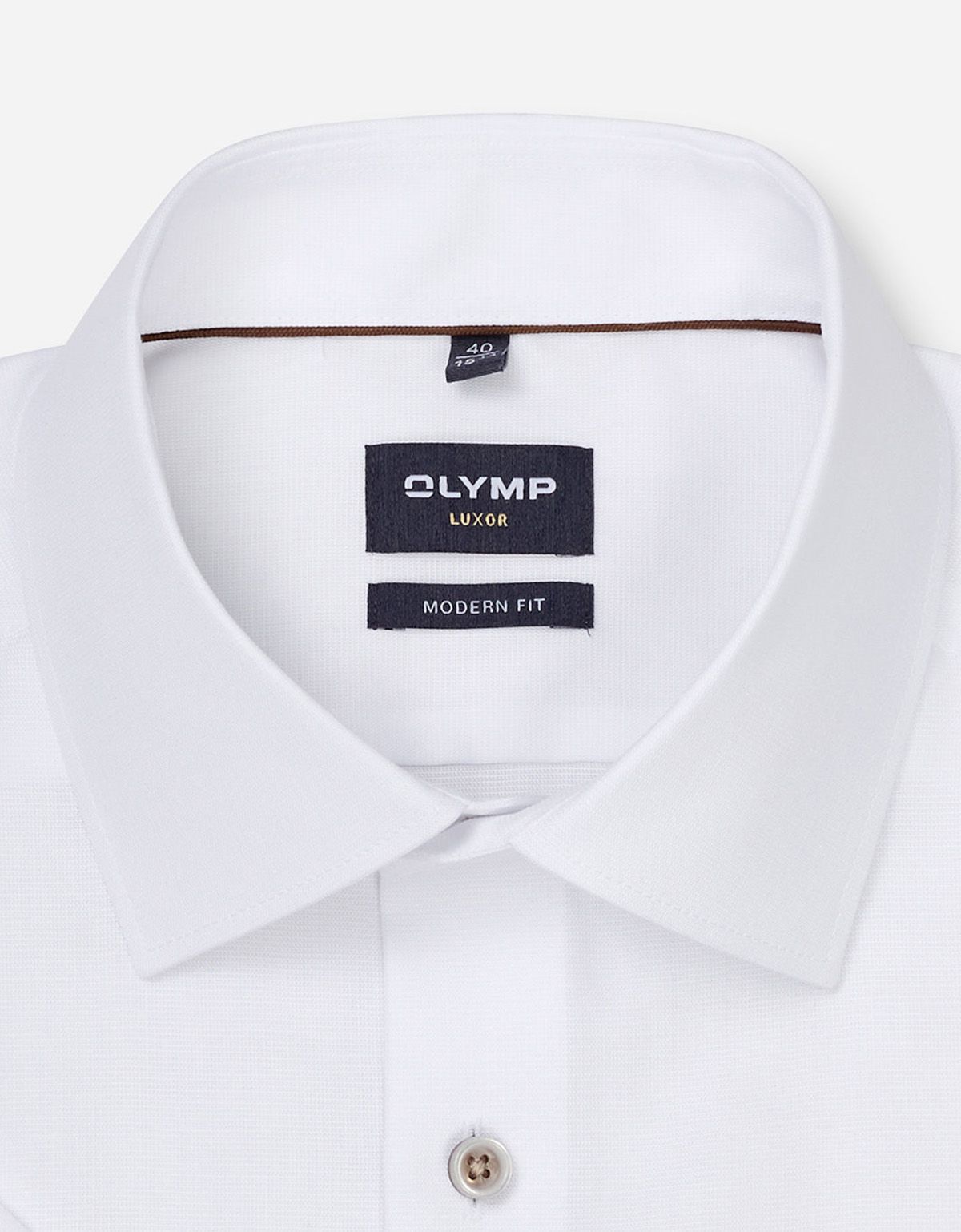 Рубашка белая мужская Olymp, модерн фит