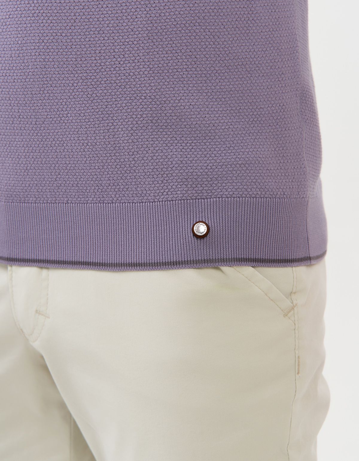 Поло мужское фиолетовое в полоску на молнии Gratude | купить в интернет-магазине Olymp-Men