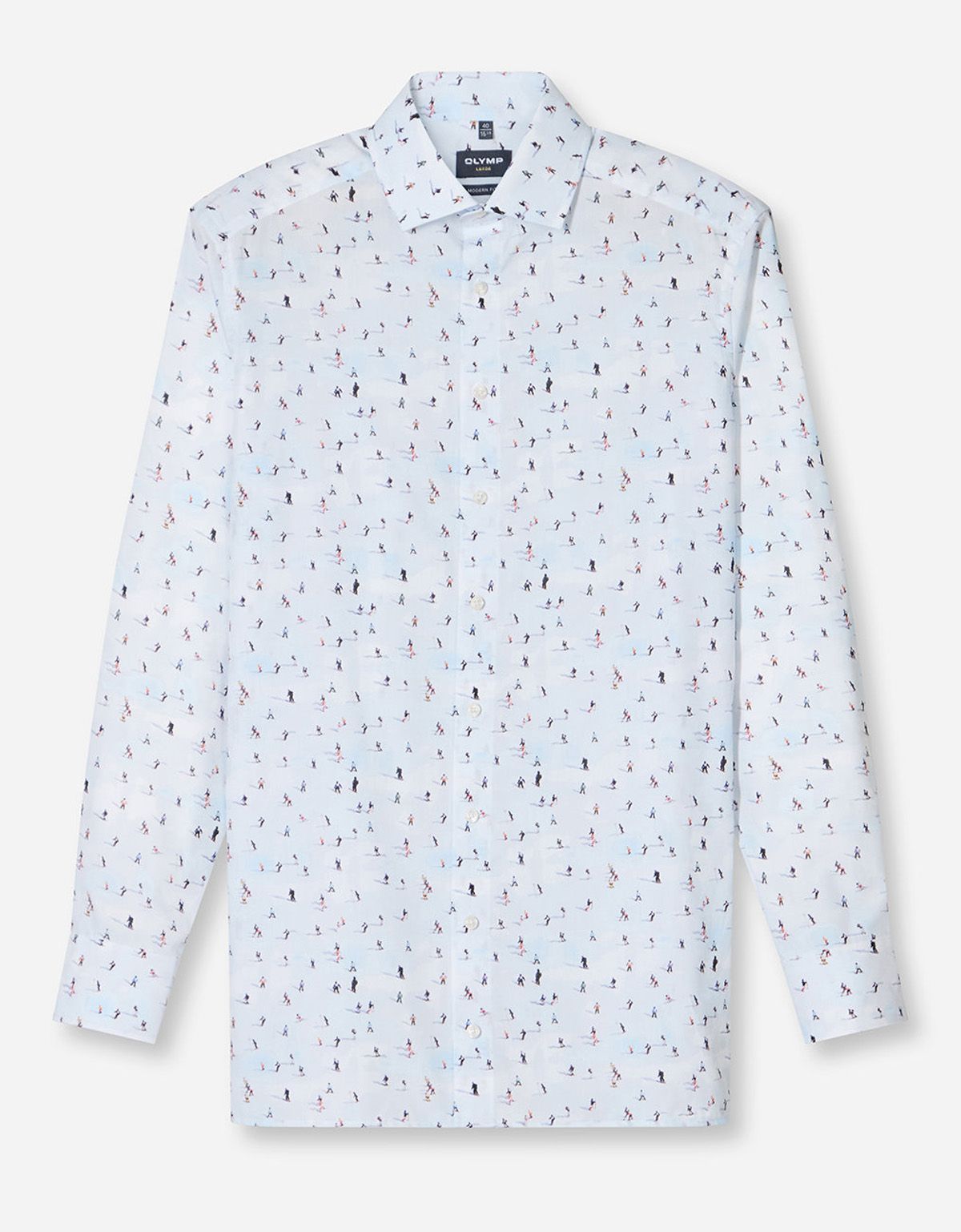 Рубашка с дизайнерским принтом OLYMP Luxor, modern fit | купить в интернет-магазине Olymp-Men