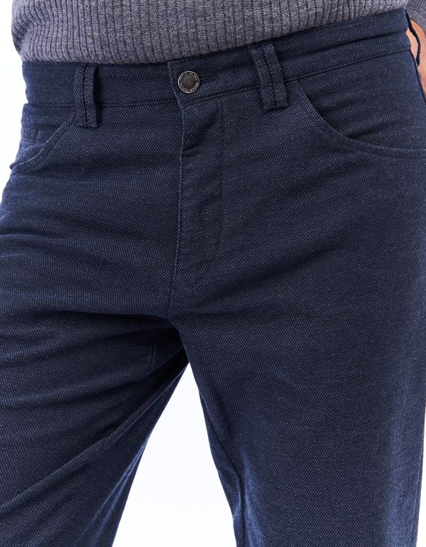 Брюки мужские синие тёплые Meyer, мод.Dublin, немного зауженные | купить в интернет-магазине Olymp-Men