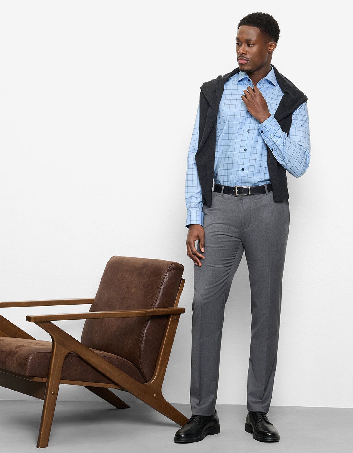 Рубашка классическая в клетку Olymp, body fit | купить в интернет-магазине Olymp-Men