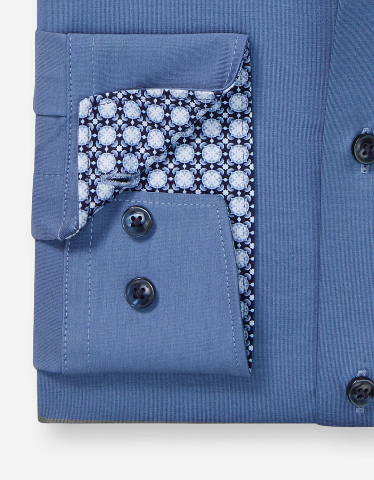 Рубашка трикотажная голубая Olymp, modern fit | купить в интернет-магазине Olymp-Men