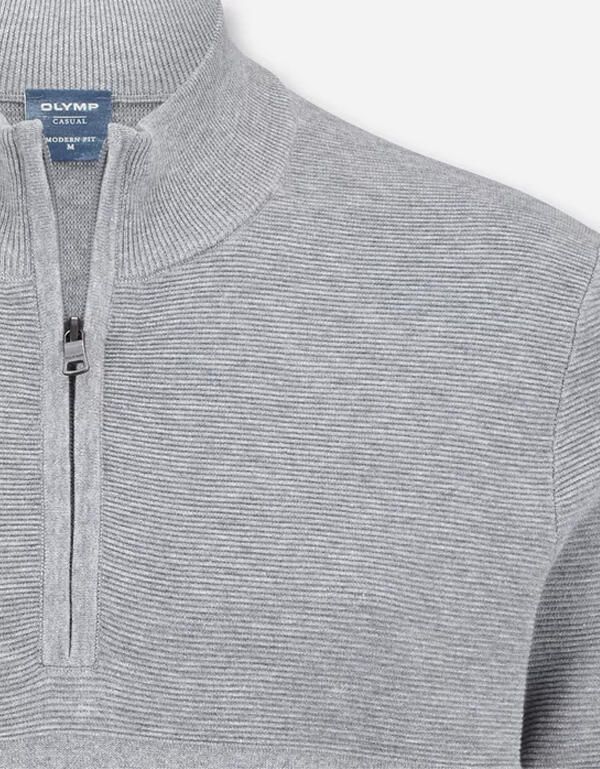 Свитер на молнии OLYMP меланжевый, modern fit | купить в интернет-магазине Olymp-Men