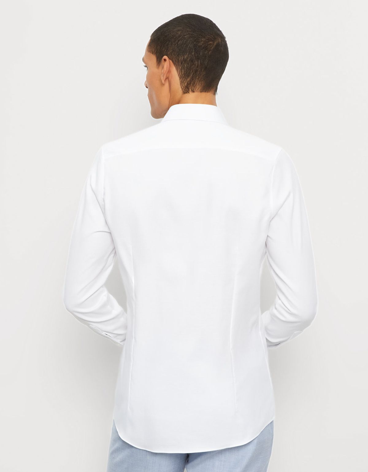 Рубашка белая мужская приталенная OLYMP, фактурная | купить в интернет-магазине Olymp-Men