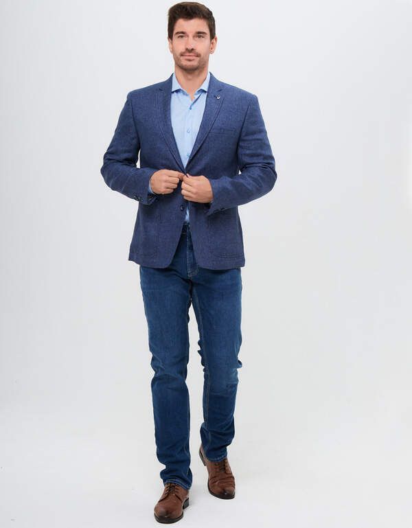 Джинсы голубые мужские Hattric, regular fit | купить в интернет-магазине Olymp-Men