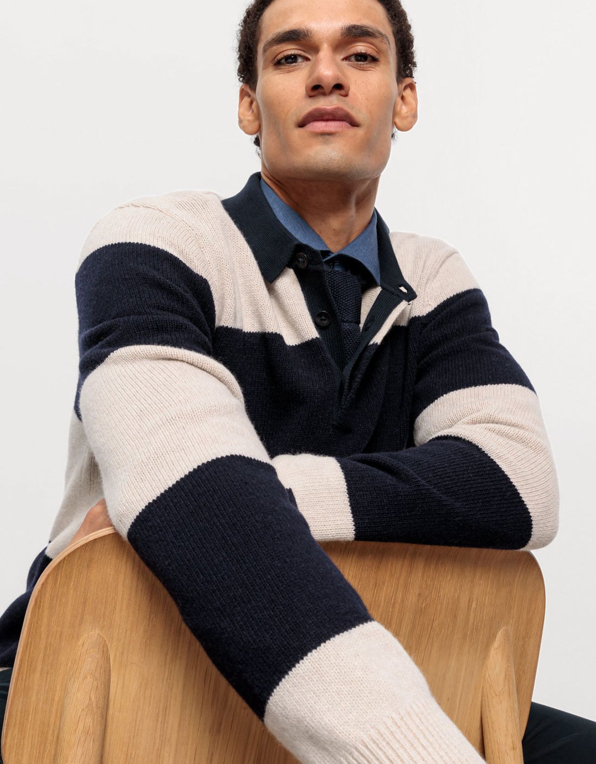 Джемпер мужской в полоску OLYMP | интернет-магазин Olymp-Men