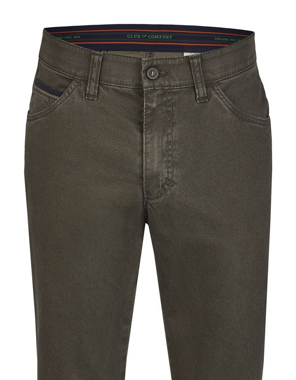 Брюки мужские зеленые Club Of Comfort, 5 карманов, прямые, мод.Marvin | купить в интернет-магазине Olymp-Men
