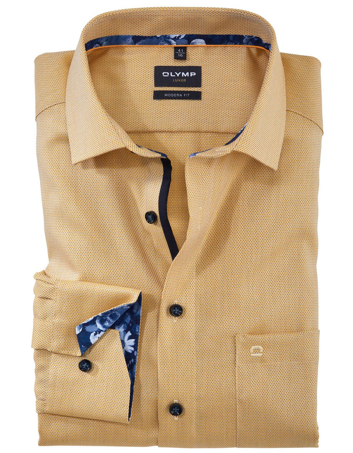 Рубашка классическая OLYMP Luxor, modern fit[Желтый]