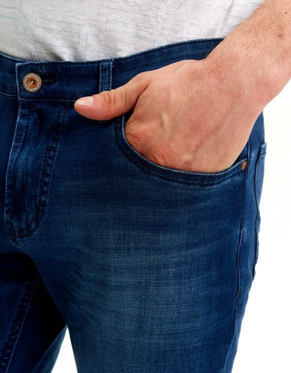 Джинсы классические синие мужские Hattric | купить в интернет-магазине Olymp-Men
