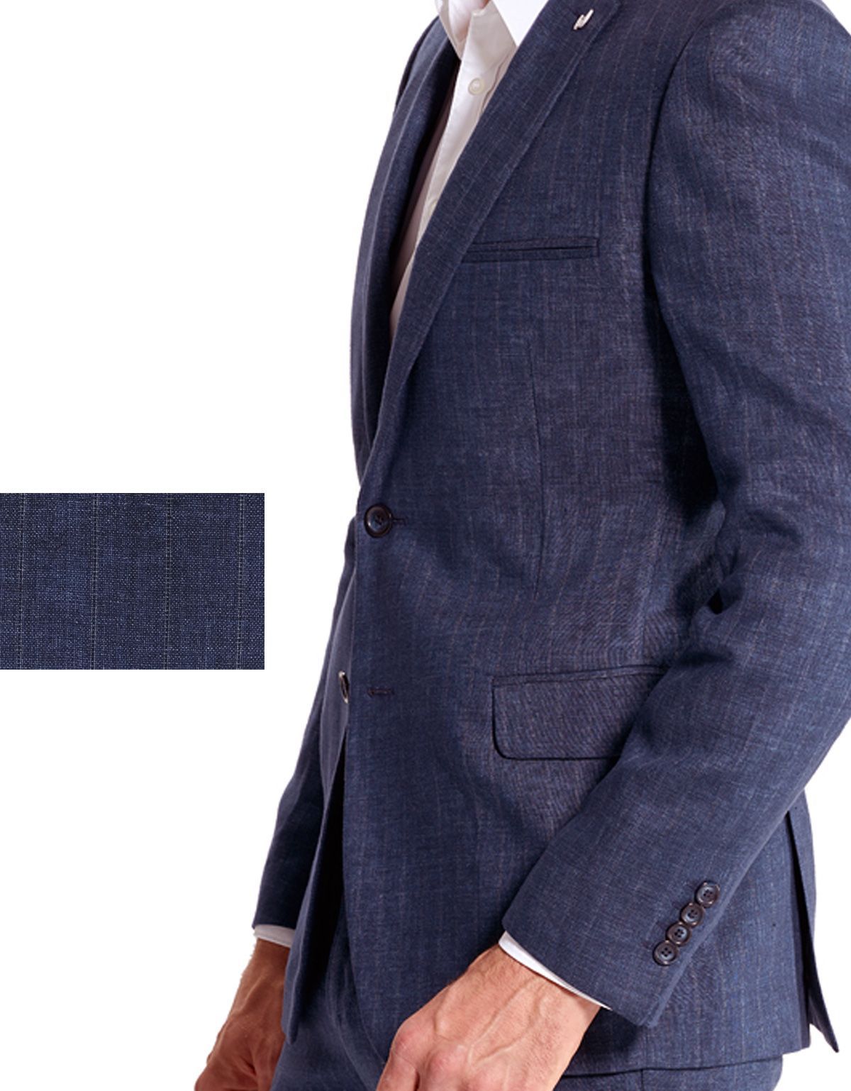 Льняной синий пиджак в полоску w.Wegener | купить в интернет-магазине Olymp-Men