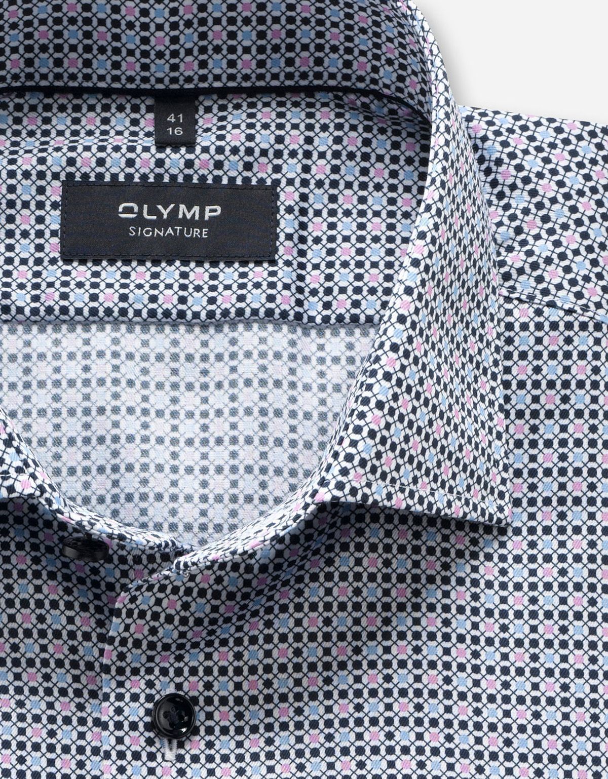 Рубашка мужская Olymp Signature в розовую клетку