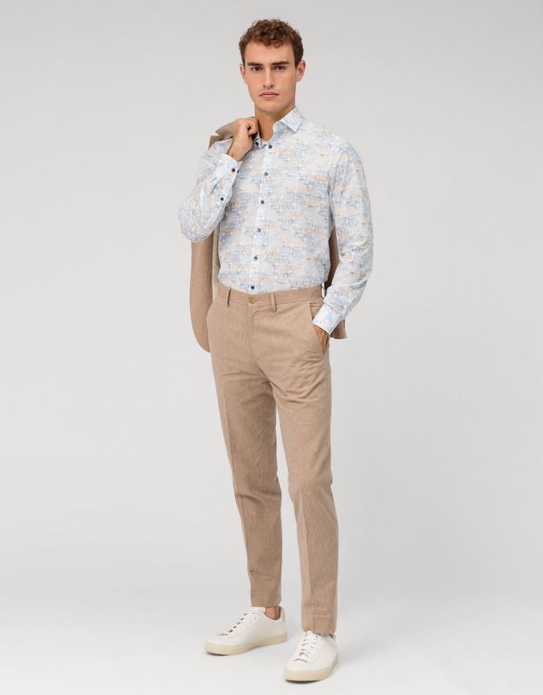 Рубашка мужская OLYMP Level Five, body fit с принтом | купить в интернет-магазине Olymp-Men