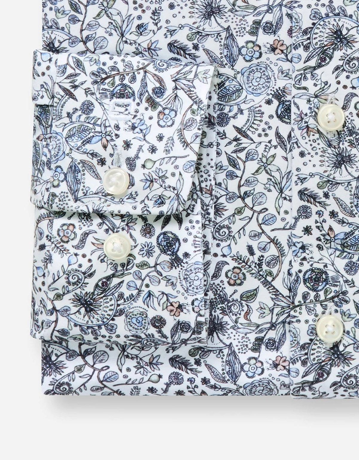 Рубашка трикотажная OLYMP Luxor, цветочный принт, полуприлегающая | купить в интернет-магазине Olymp-Men