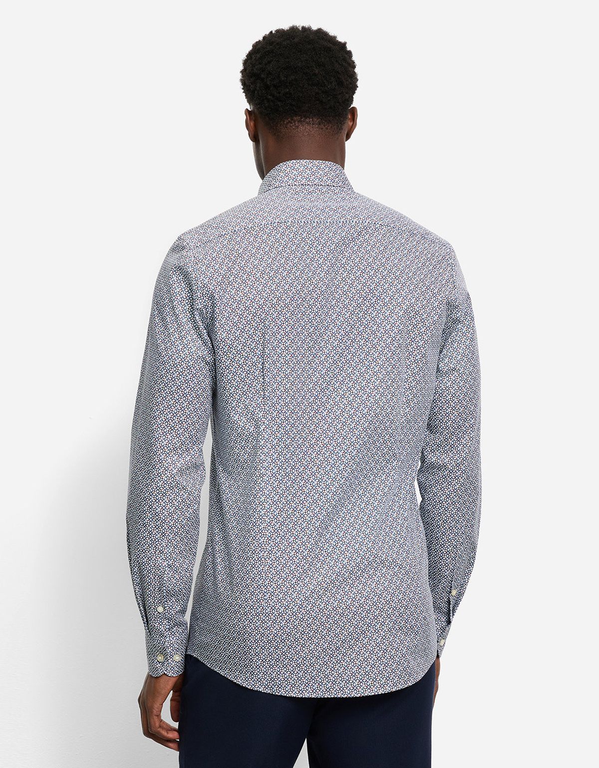 Рубашка мужская с принтом геометрия OLYMP, body fit, на высокий рост | купить в интернет-магазине Olymp-Men