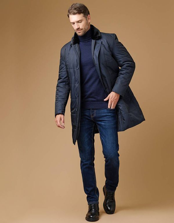 Куртка мужская Bazioni утепленная с меховым воротником | купить в интернет-магазине Olymp-Men