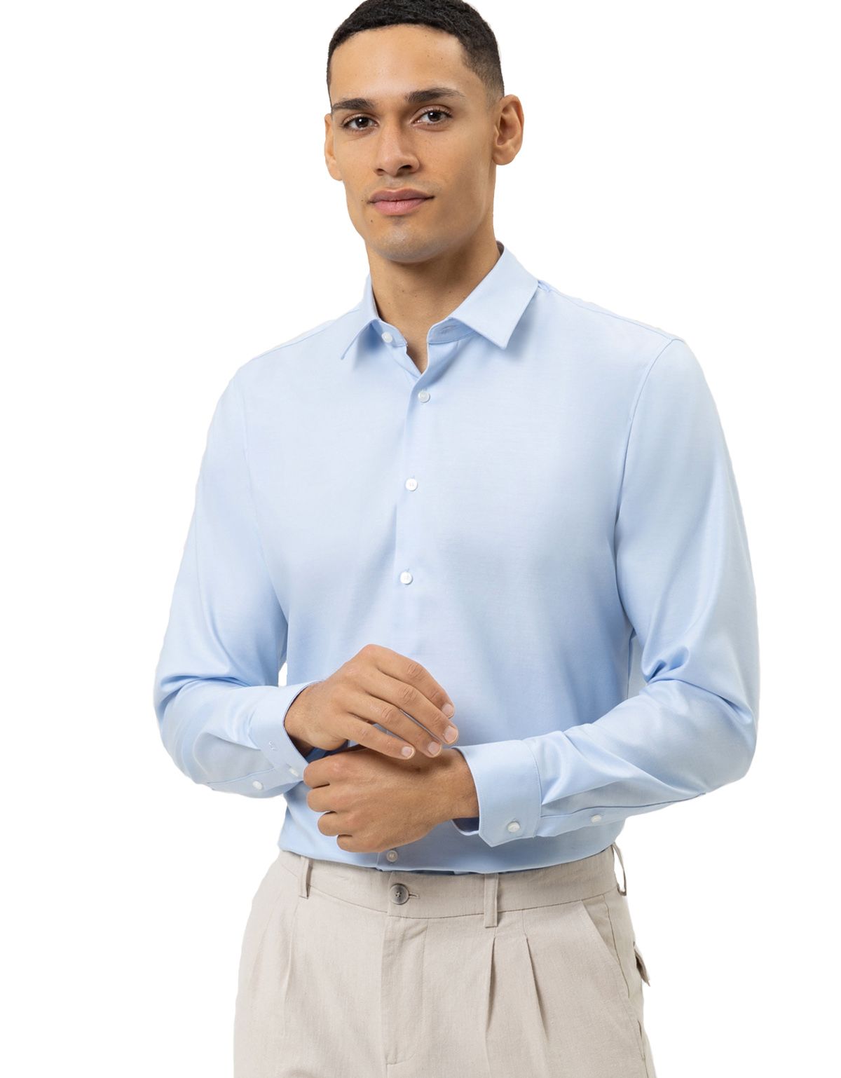 Рубашка мужская классическая OLYMP №6, твил, супер слим