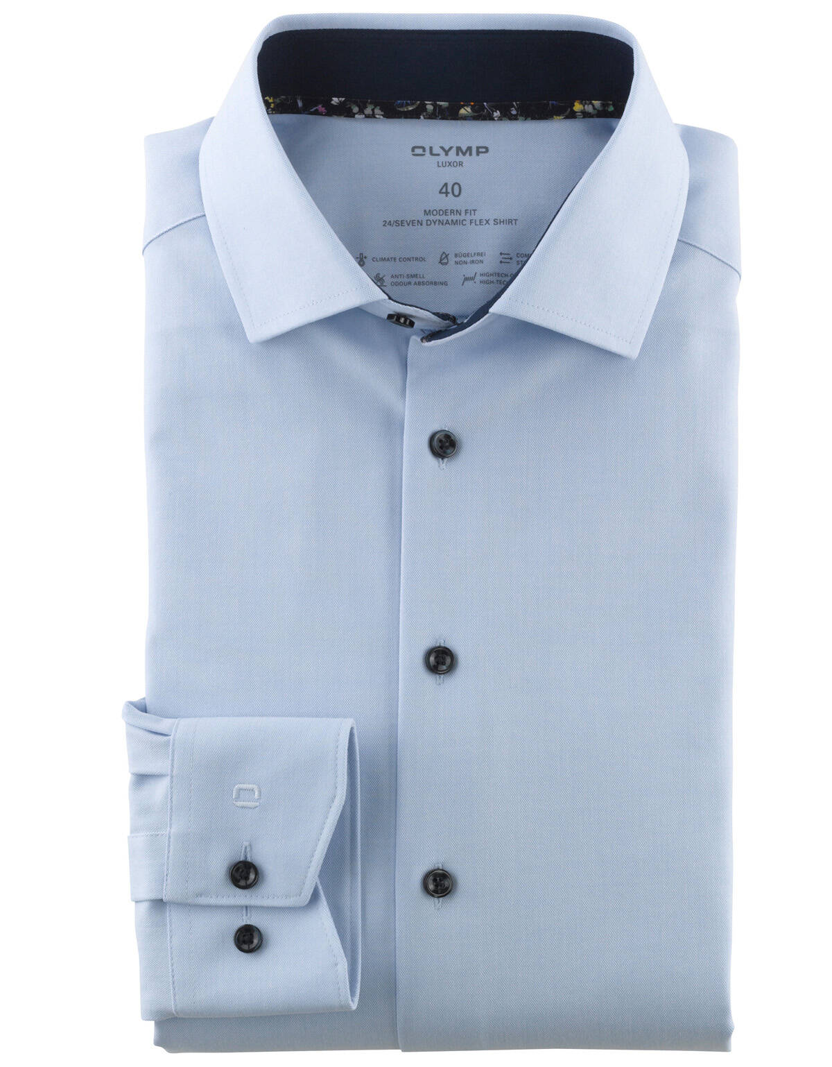 Рубашка мужская OLYMP Luxor 24/7, modern fit[Голубой]