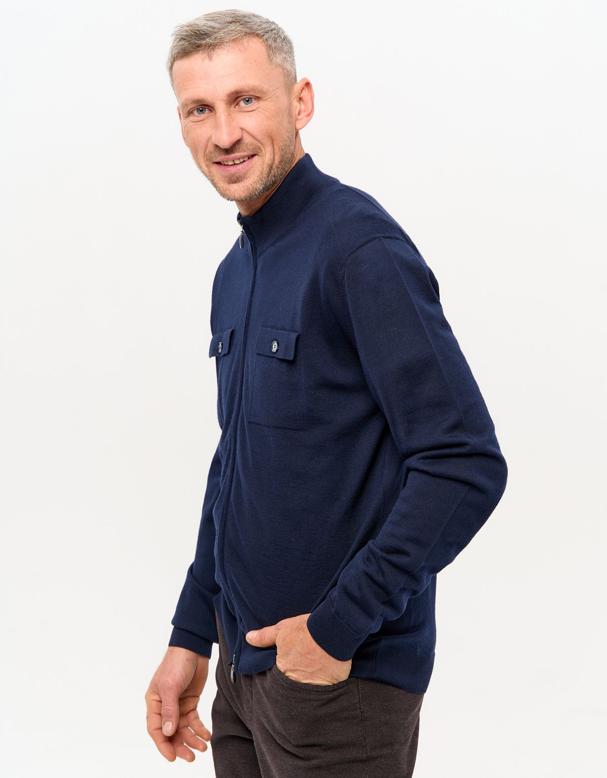 Кардиган Gratude на молнии с карманами | купить в интернет-магазине Olymp-Men