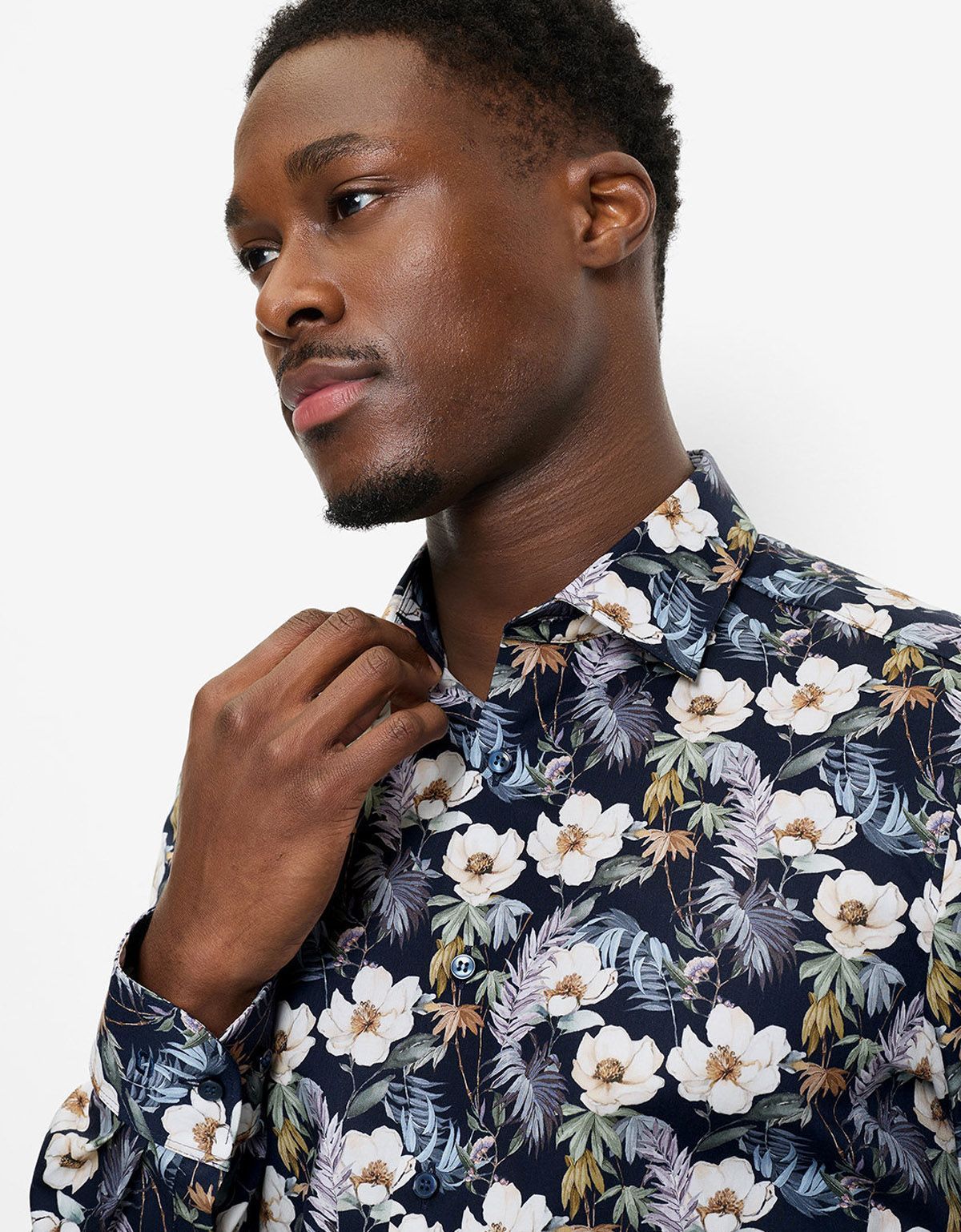 Рубашка с цветочным принтом Olymp, body fit | купить в интернет-магазине Olymp-Men