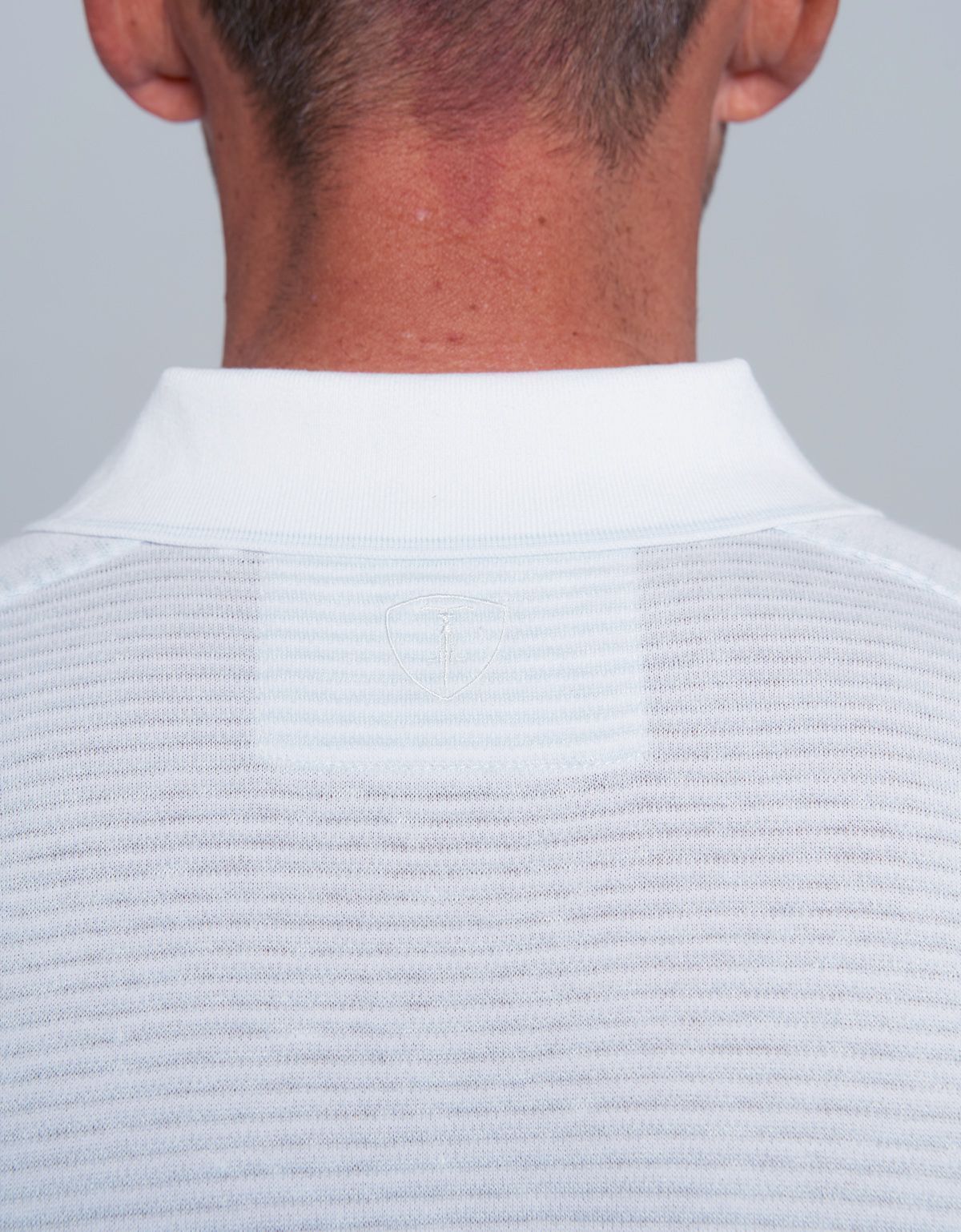 Поло мужское в голубую полоску на пуговицах Gtatude | купить в интернет-магазине Olymp-Men