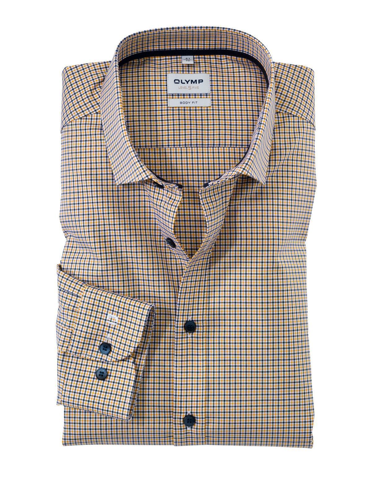 Рубашка классическая OLYMP в клетку, body fit | купить в интернет-магазине Olymp-Men