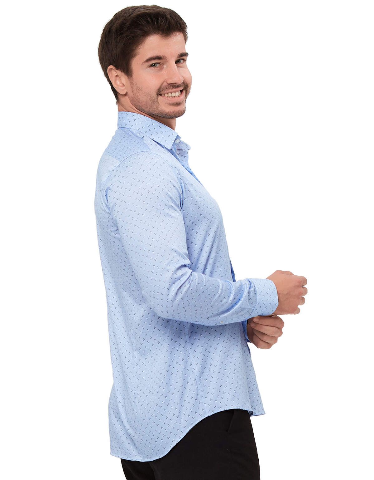 Рубашка мужская PLATIN с рисунком, slim fit