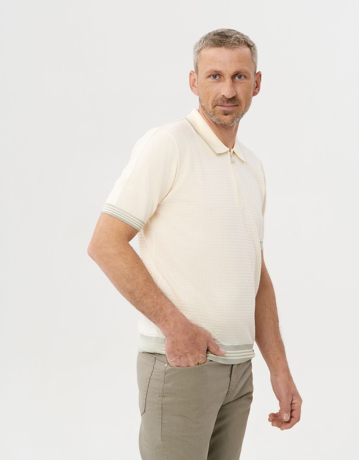 Поло мужское вязаное на молнии Gratude | купить в интернет-магазине Olymp-Men