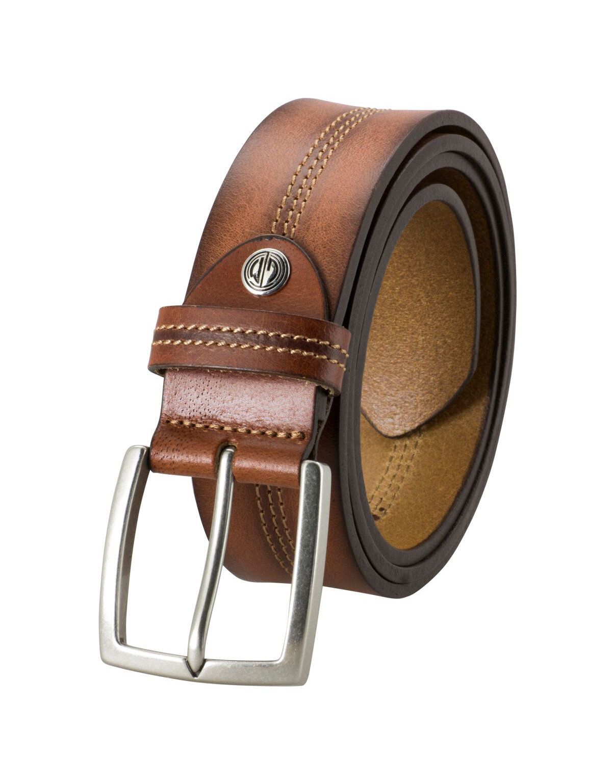 Ремень Lindenmann с тройной строчкой под джинсы мужские | купить в интернет-магазине Olymp-Men