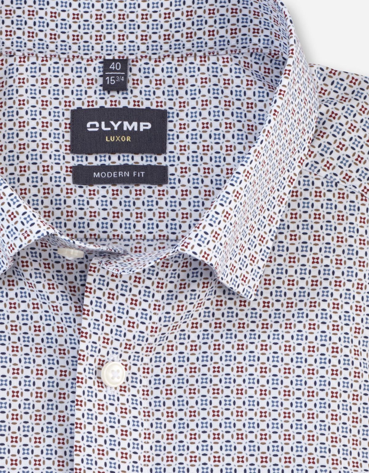 Сорочка классическая с принтом OLYMP Luxor, modern fit на высокий рост | купить в интернет-магазине Olymp-Men