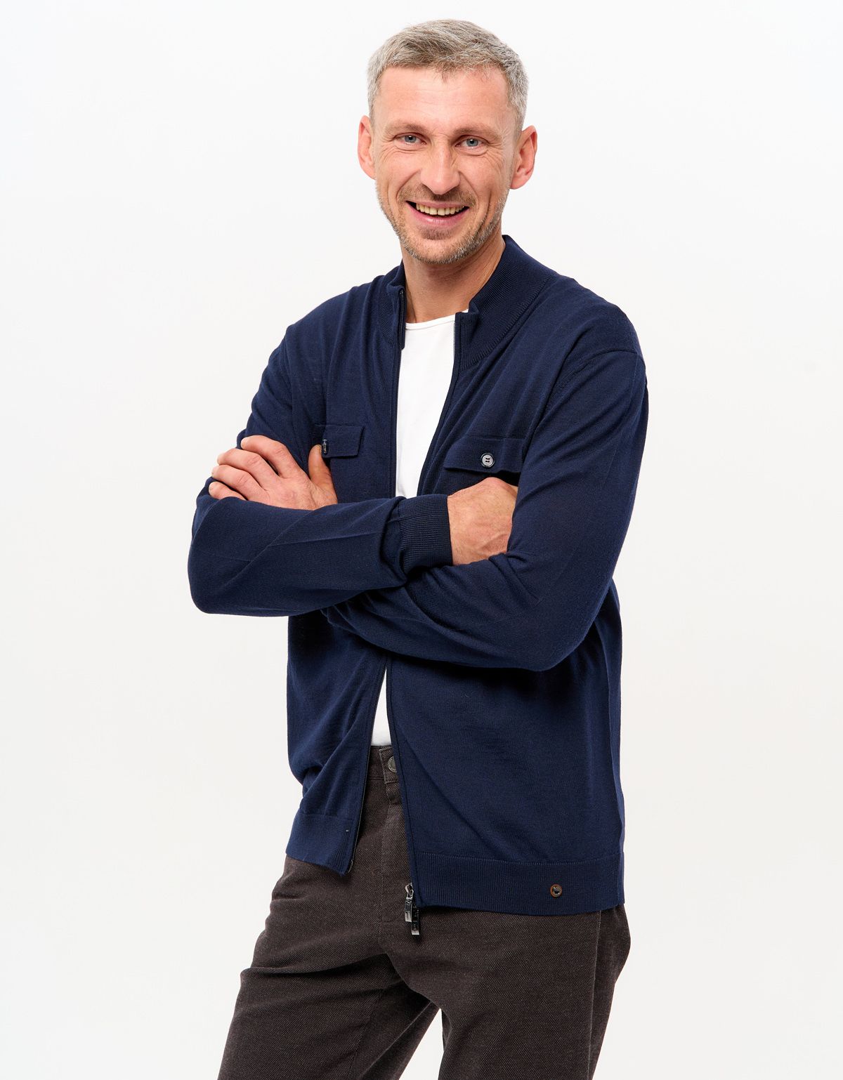 Кардиган Gratude на молнии с карманами | купить в интернет-магазине Olymp-Men